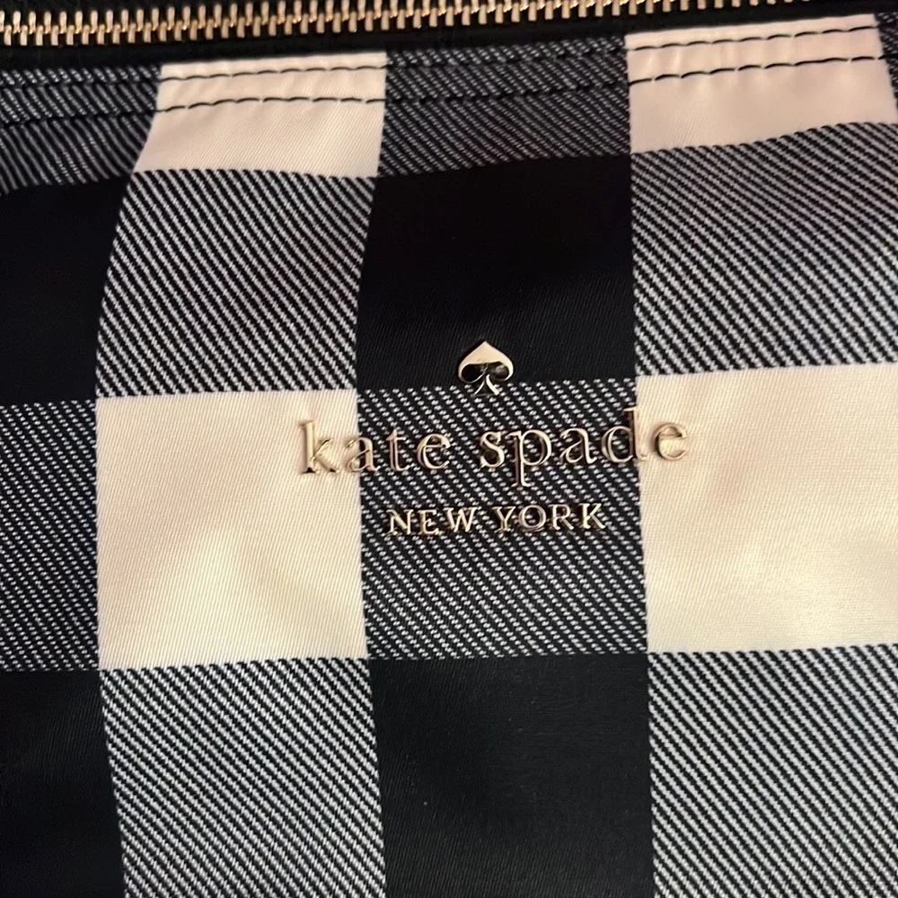 NWT KATE SPADE GINGHAM CHELSEA WEEKENDER DUFFLE BAG - Picture 6 of 8